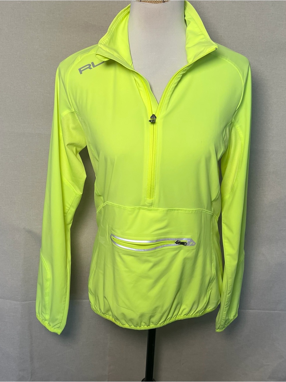 RLX Ralph Lauren Neon Yellow Half-Zip Utility Pullover